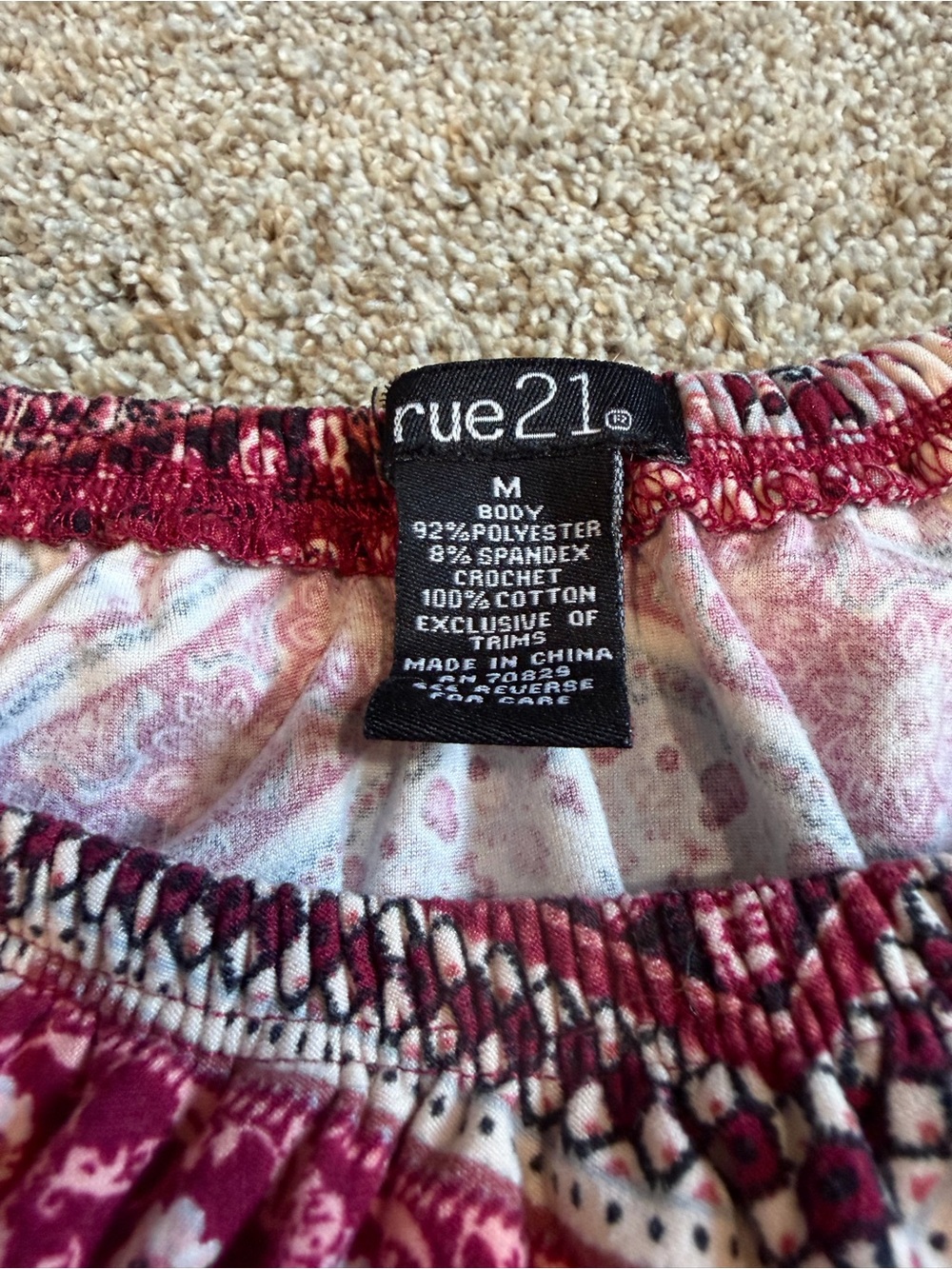 Rue21 Burgundy Printed Romper - Picture 3 of 3